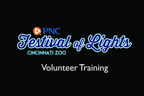 The logo for PNC Festival of Lights Cincinnati Zoo Volunteer Training